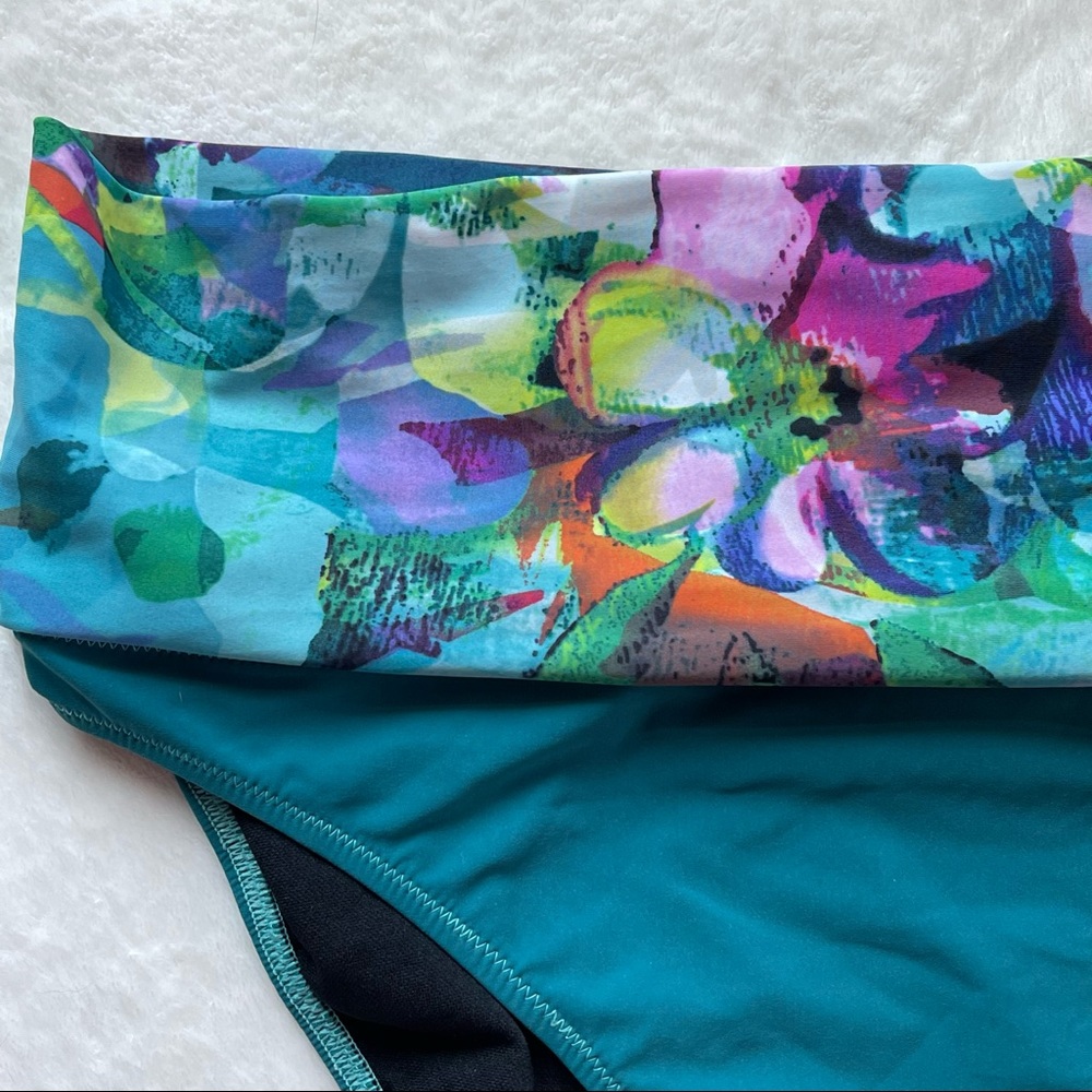 Profile by Gottex blue/green multicolor floral bikini bottoms size 14 - Picture 4 of 9